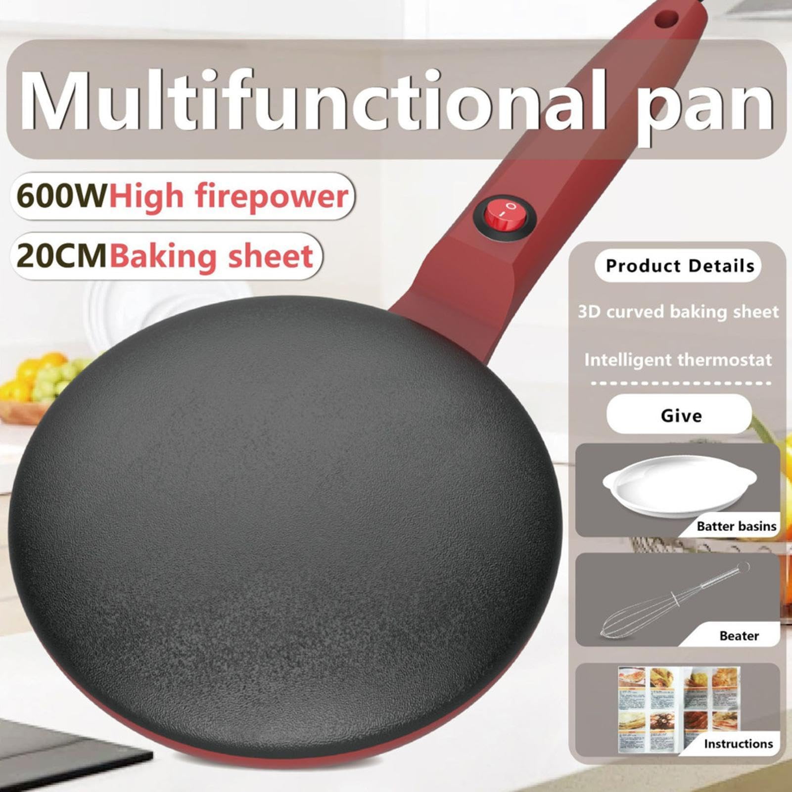 Macchina per pancake elettrica, macchina per crepe Efficiente controllo