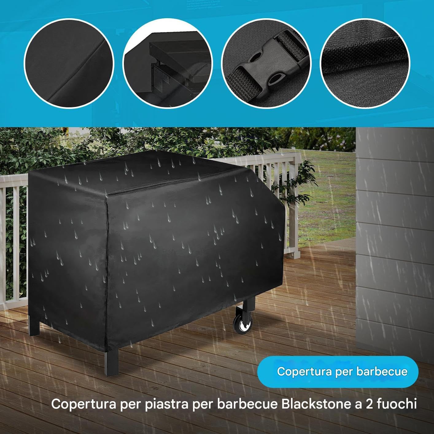 Copri Griglia Per Esterno Protezione Resistente Impermeabile | Copertura Per Griglia A Carbone Per Barbecue A Propano, Tavolo, Carrello, Patio, Giardino E