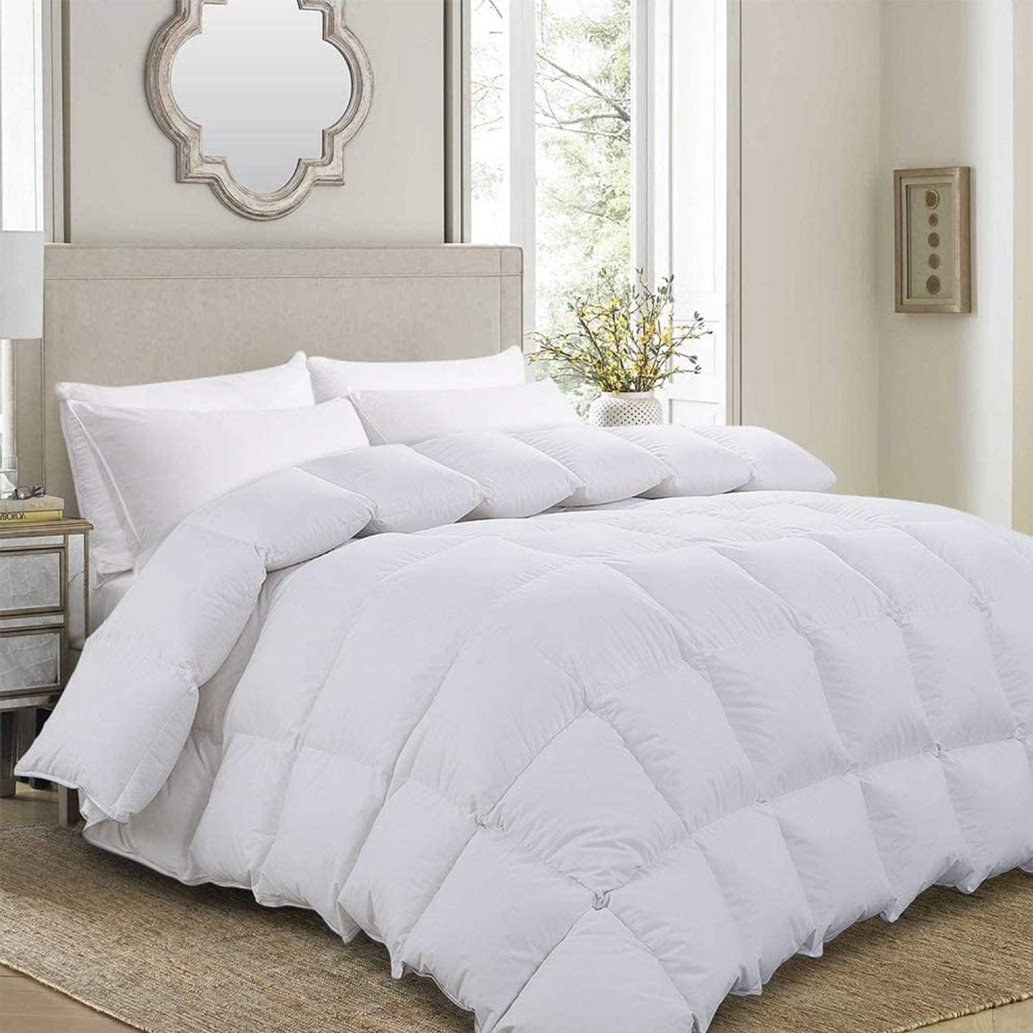 HOMBYS Feather and Down Comforter 120x120 Oversized King