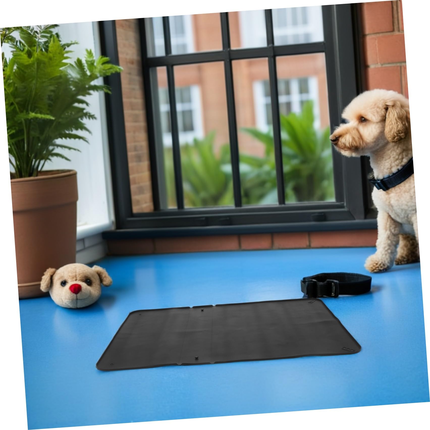 HEALLILY Porta Traversine per Cani in Silicone Nero con Installazione Robusta e Trasporto Facile, Tappetino Igienico Assorbente per Addestramento e Viaggi