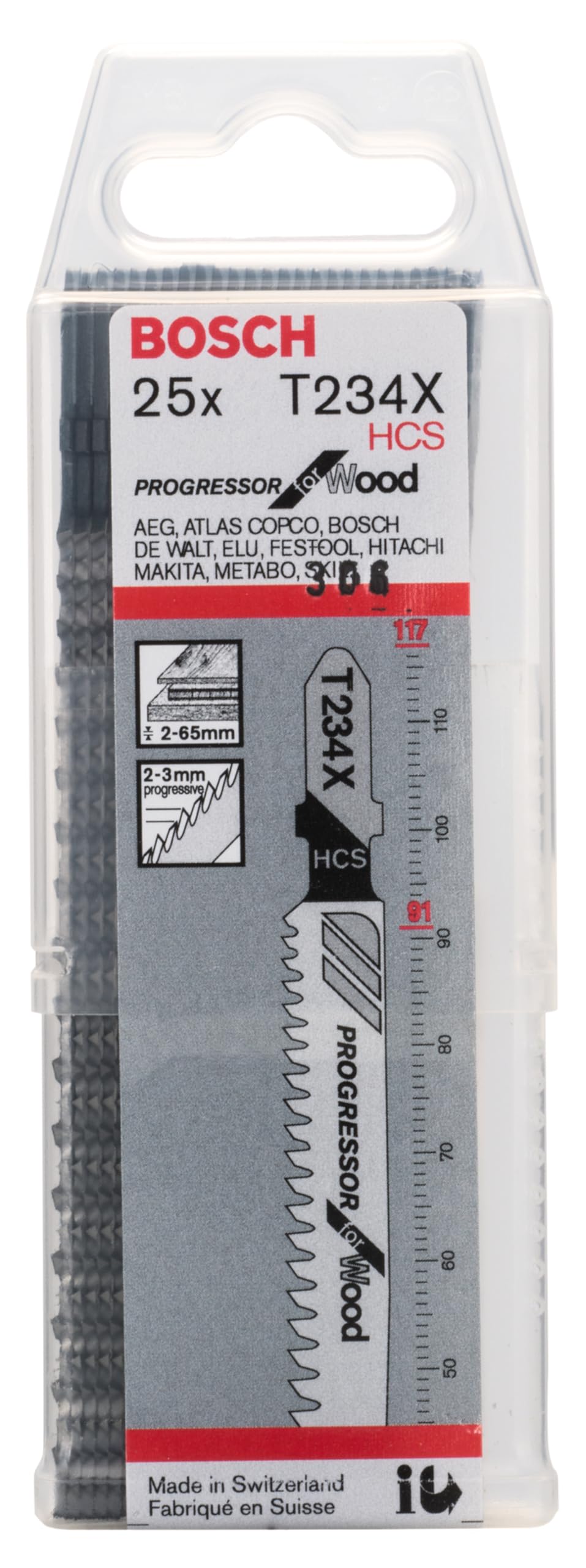 Bosch 25x Lames de scie sauteuse T 234 X Progressor for Wood