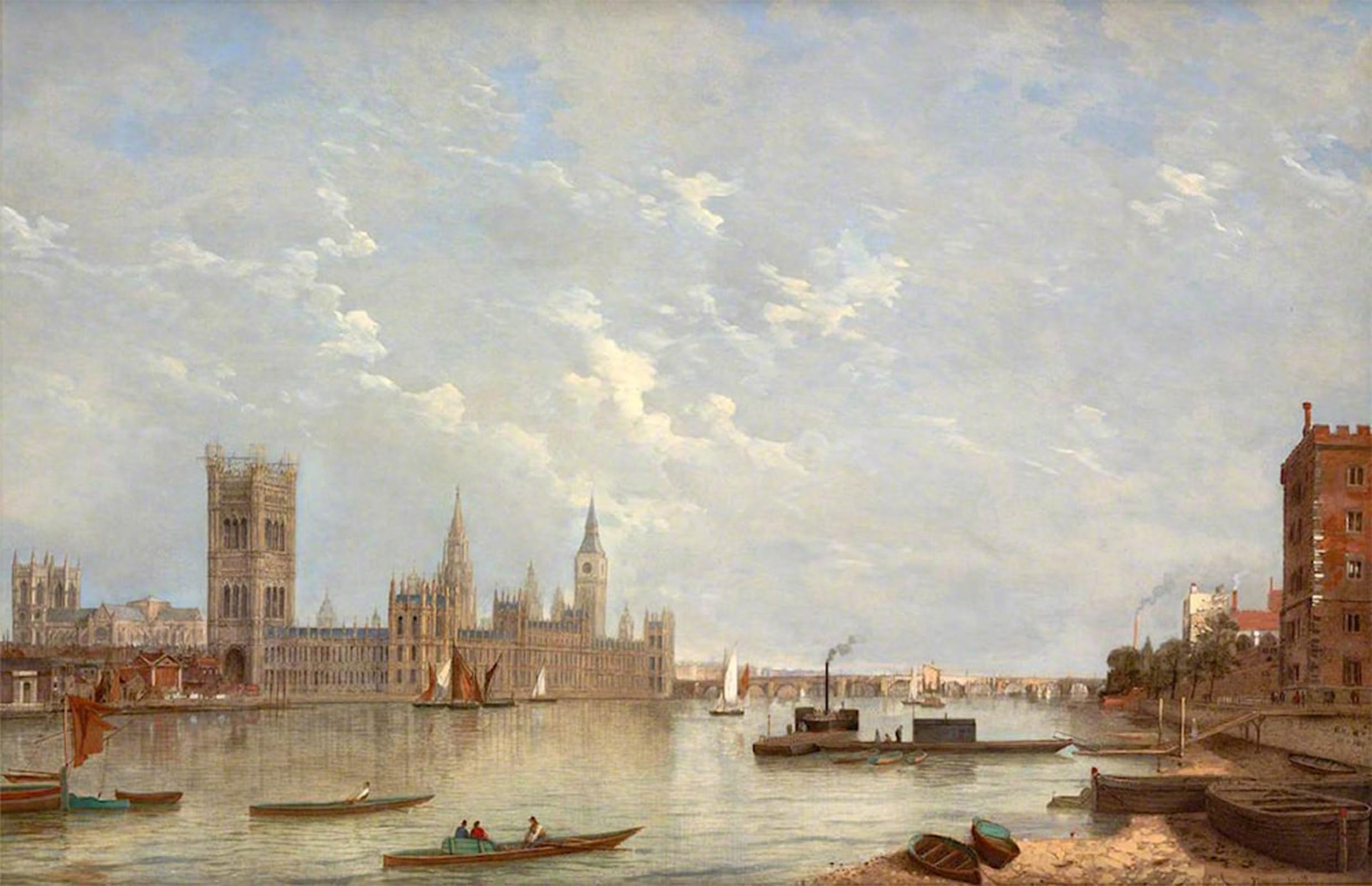 POSTERIIk Famous Modern Artwork Art Mural Westminster by Henry Pether Oil Paintings Pictures for Home Decor 60x90cm
