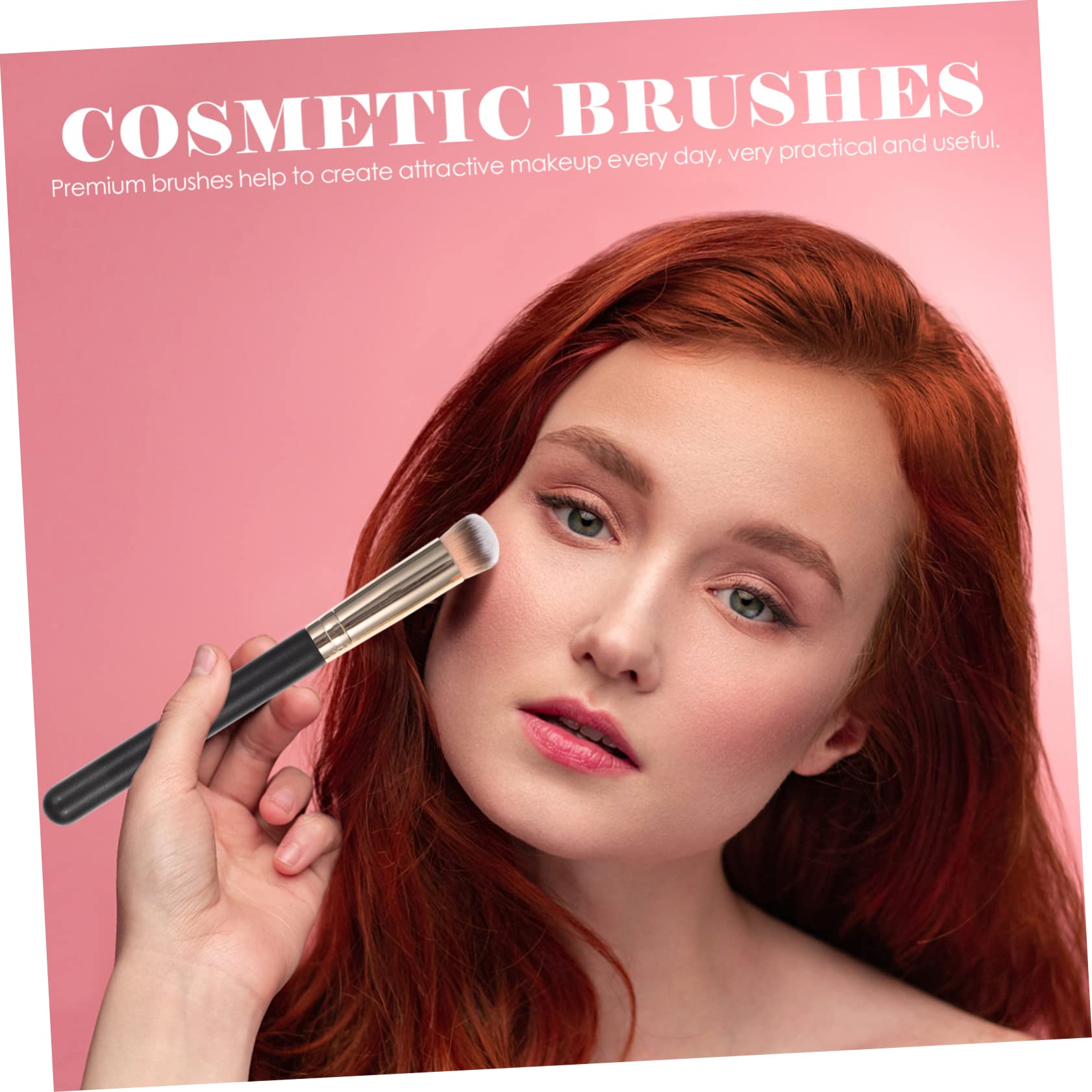 PartyKindom Ngled Concealer Brush Women Concealer Brush Makeup Brush Wooden Handle Powder Makeup Brush Nose Contour Brush Concealer Makeup Tools