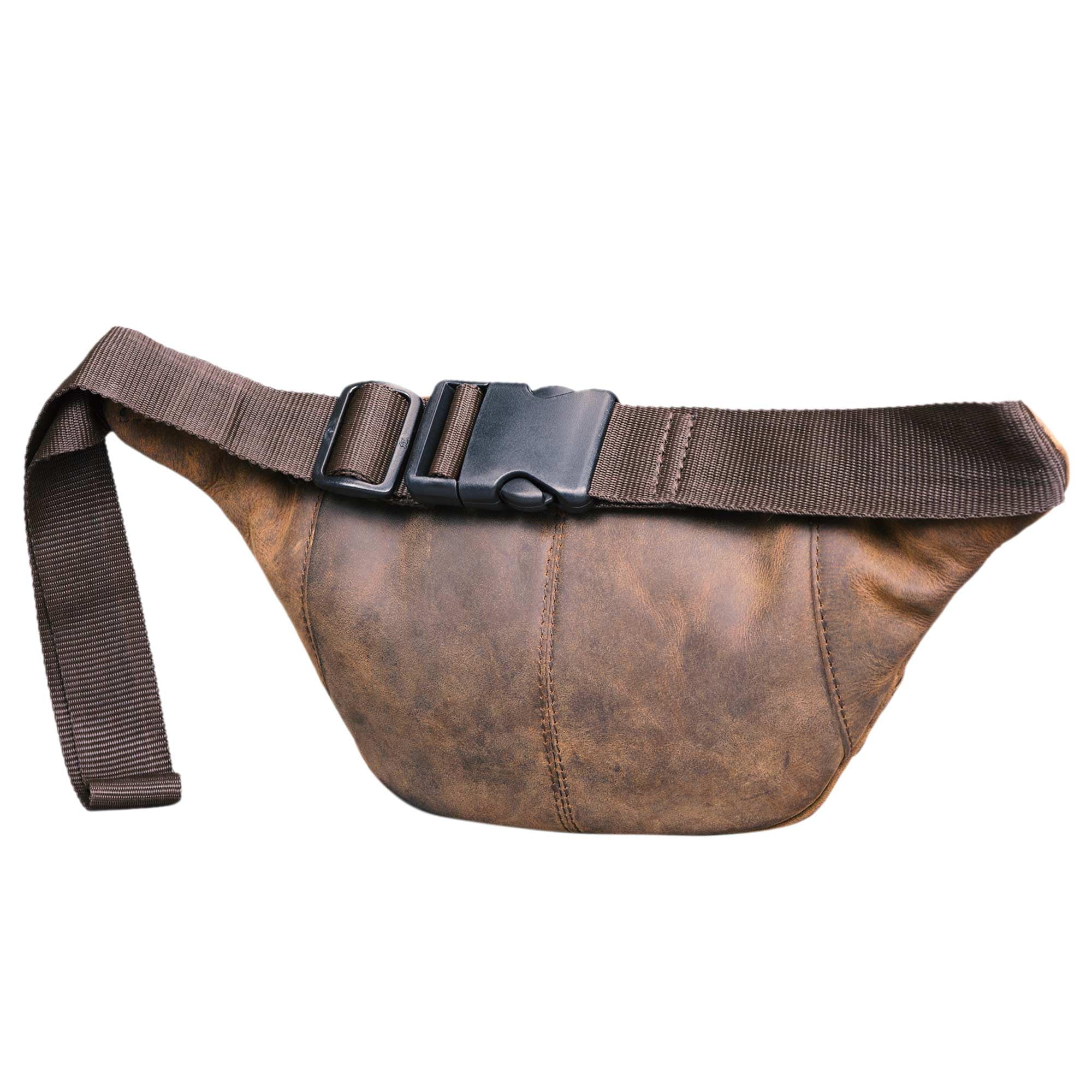 STILORD Maverick Leder Bauchtasche Gürteltasche Umhängetasche Hüfttasche Kameratasche Handy Reise Festival Trekking Damen Herren weiches Leder Farbe:schwarz
