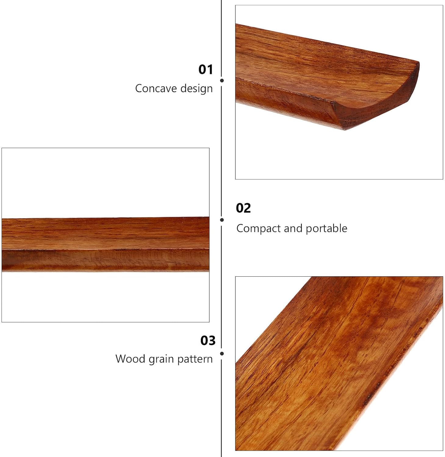 Wood Sushi Tray Long Sashimi Plate Japanese Style Wood Storage Sushi Serving Dish for Restaurant and Home Use