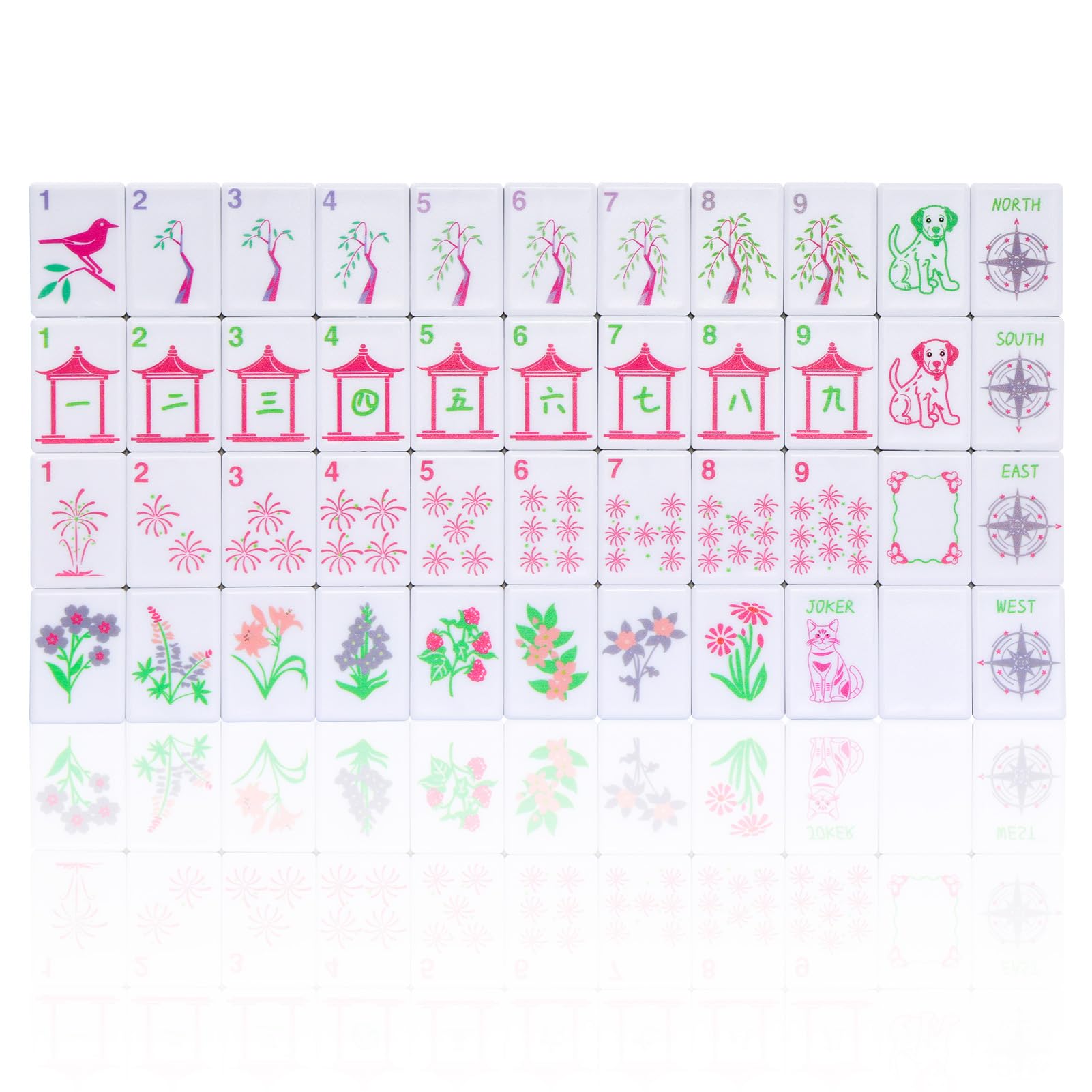 Photo 1 of GUSTARIA Large Mahjong Set, 160 Tiles, American/Western Style
