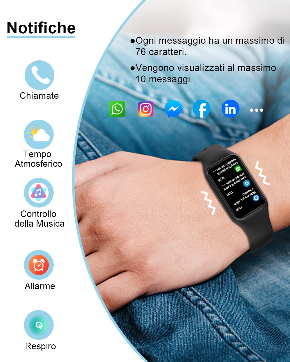 IOWODO R1 Smartwatch uomo donna con ossimetro (SpO2) Monitor Contapassi frequenza cardiaca Sonno Pedometro,Smart Watch donna uomo con notifica messaggi,IP68 impermeabile per Android iOS (2 cinturini)