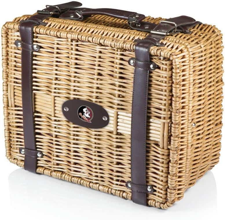 NCAA Florida State Seminoles Champion Picnic Basket with Deluxe Service for Two