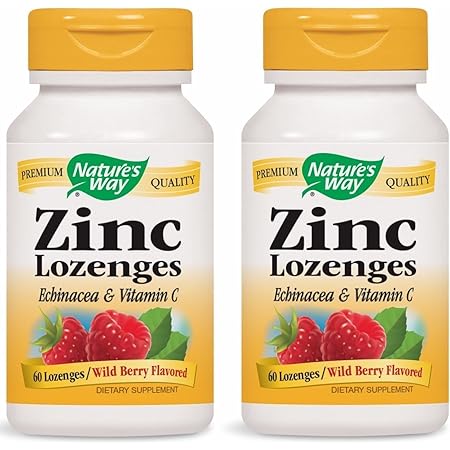 Amazon 海外直送品nature S Way Zinc 60 Lozenges With Echinacea Vitamin C Pack Of 2 サプリメント ビタミン
