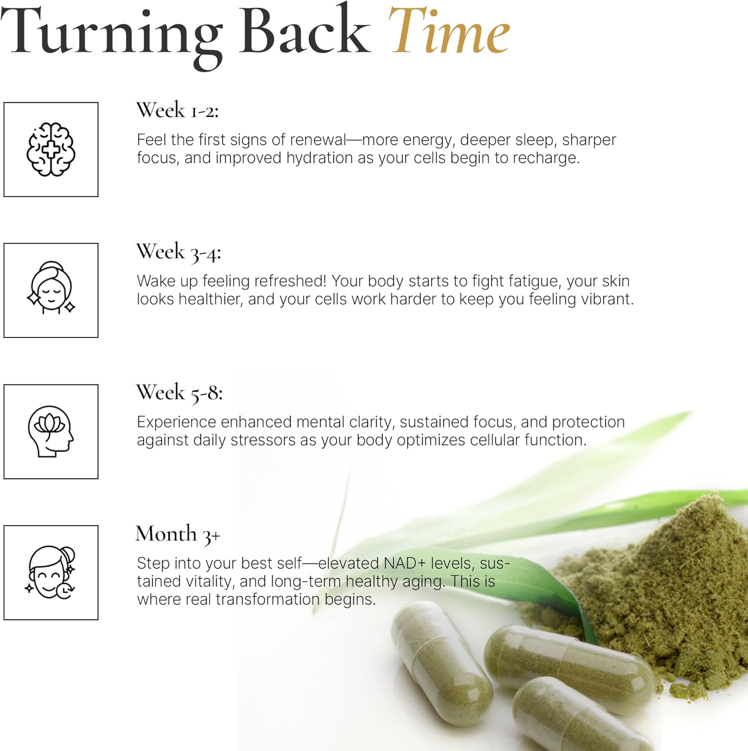 Timeless - NAD+ Supplement with BioPerine® for Enhanced Absorption - Supports Anti-Aging, Longevity, Cellular Energy – Nicotinamide Riboside, Spermidine, Resveratrol & More (60 Capsules)