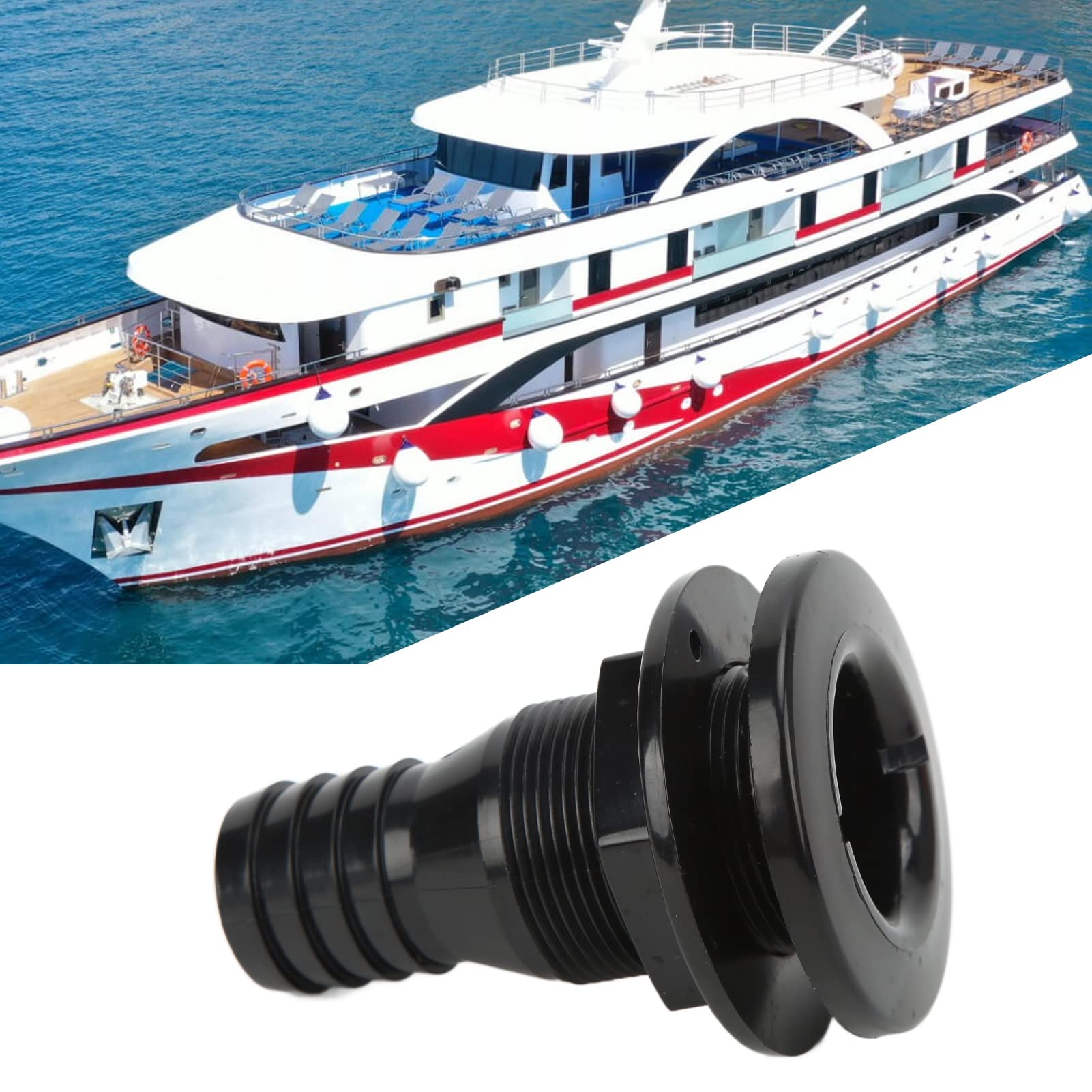 Valvola Di Scarco Per Barche In Plastica Marina 1-1/4'' 97mm - Connettore Idraulico Per Yacht E Imbarcazioni - Foto 11