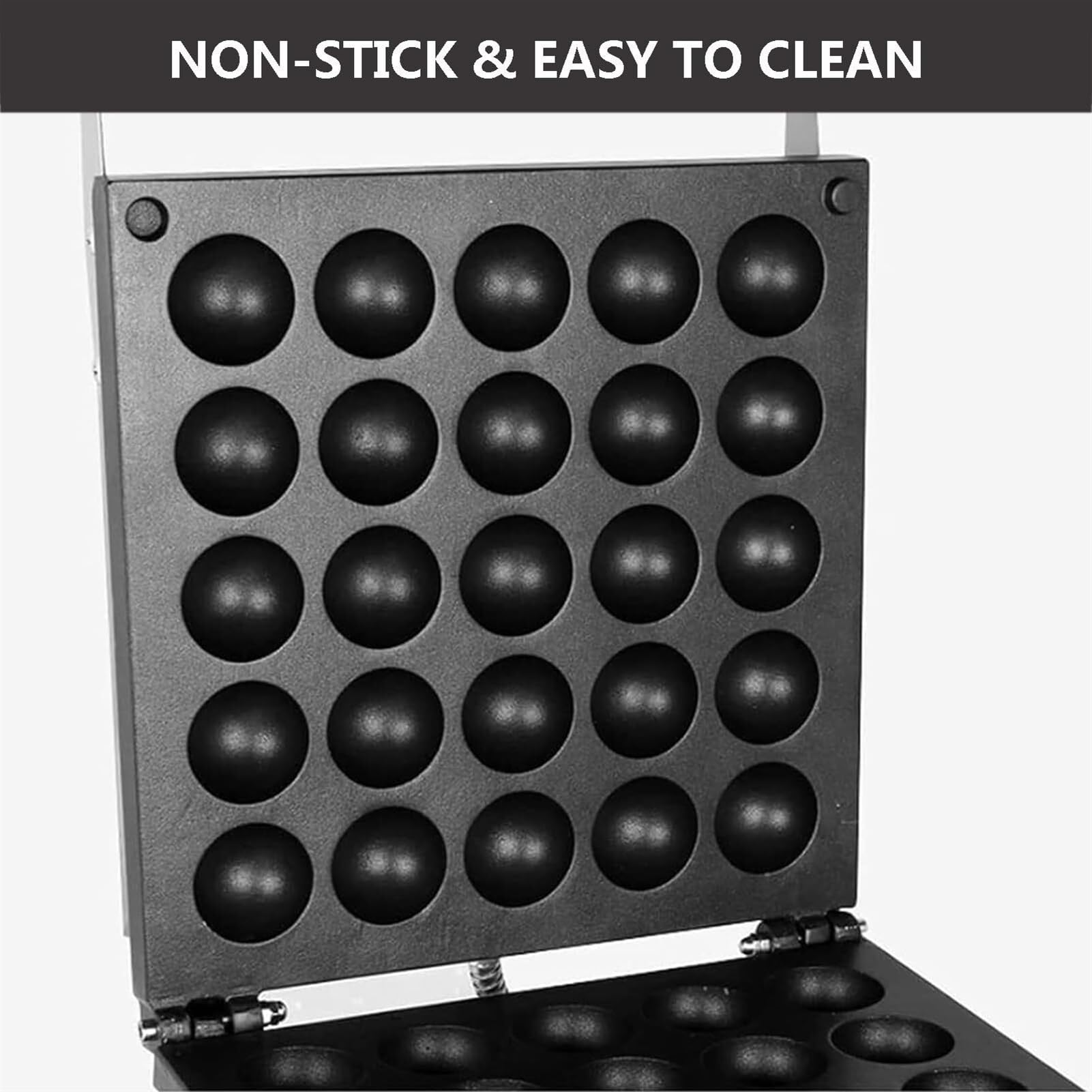 25 Pezzi Mini Macchina per Pancake Olandesi, Macchina per la Preparazione di poffertjes Commerciale da 1750 W, Macchina elettrica Antiaderente per Waffle dorayaki per casa, Cucina,