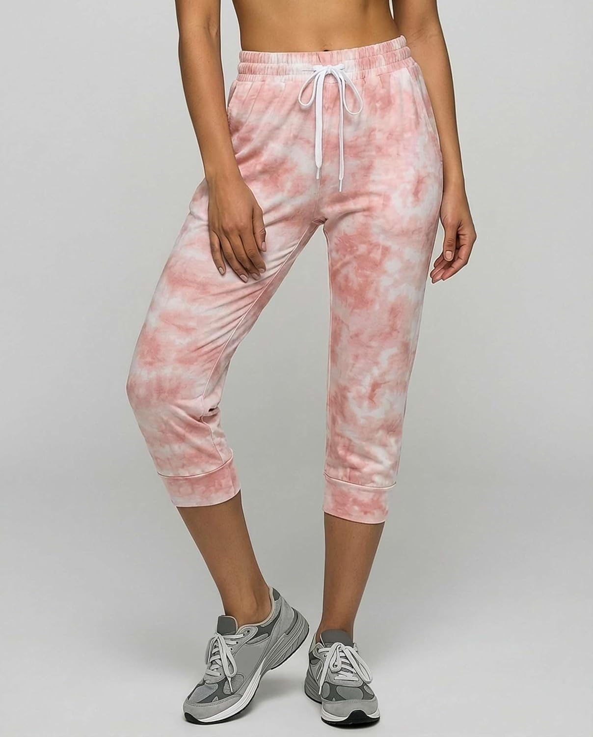 Real Essentials 3-Pack: Women's Ultra Soft Lounge Capri Joggers Sweatpants Athletic Yoga with Pockets(Available in Plus Size) - Image 2