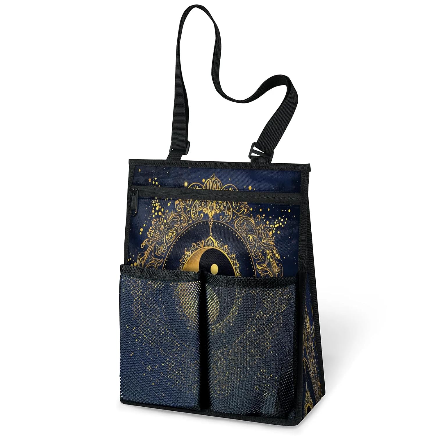 Ourtheme Tai Chi Yin Yang Portable Shower Bag for Travel Gym Camp Beach Tote Shower Caddy Bags Hanging