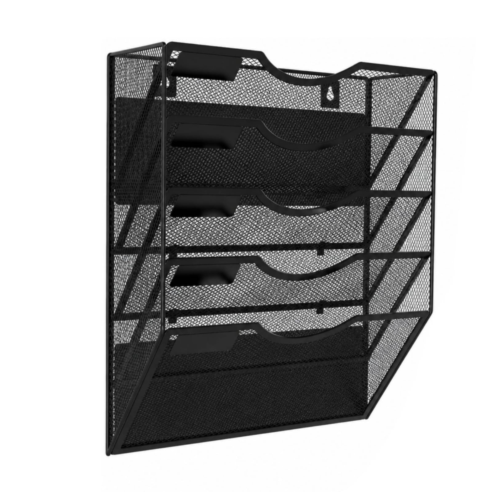 Organizador Archivos Pared Niveles Negro Organizador Vertical Papeles Metal Reforzado para Aula
