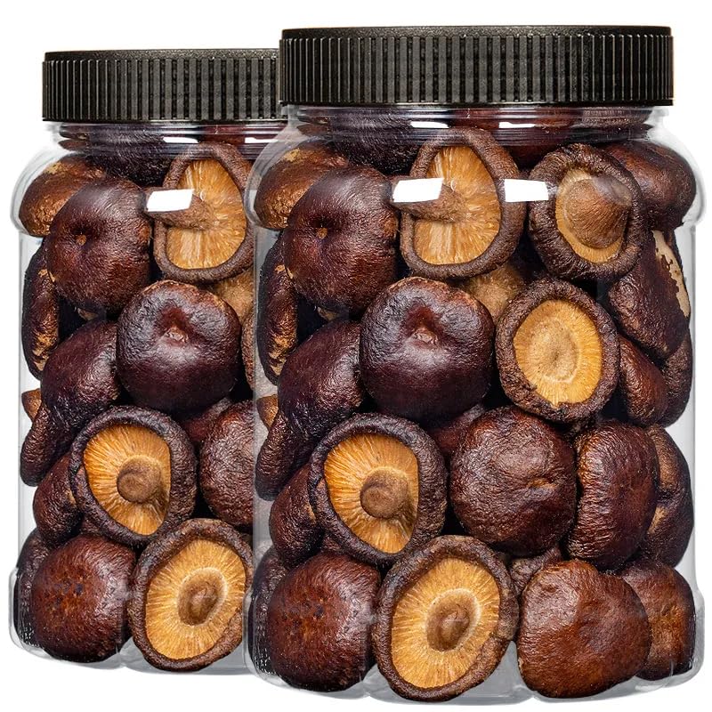 various freeze-dried fruit crisps mix 250g/can,Instant dried vegetables and fruits chips,Freeze dried okra mushrooms, dried pumpkin Strawberry Banana ，Freeze dried snack chips (Mushroom Crispy,1can)