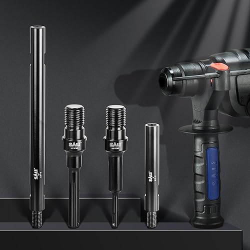 Miniatura 7 de SALI Adaptador de extensión de 6 pulgadas para brocas de núcleo, varilla de extensión con adaptador de broca de rosca de 5/8 "-11 para taladro de