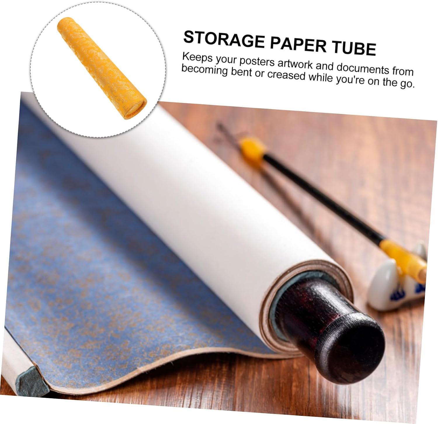 SAFIGLE Extendable Storage Poster Tube Strap Telescoping Artwork Carrier for Posters Drawings Calligraphy Sturdy Mailing Tube for Safe Transport