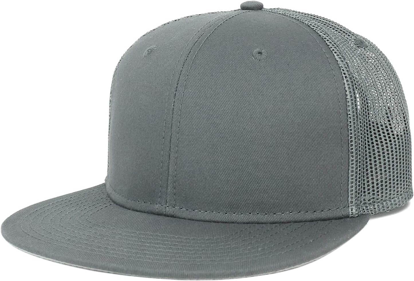 Armycrew Oversize XXL Blank Flatbill Mesh Snapback Cap