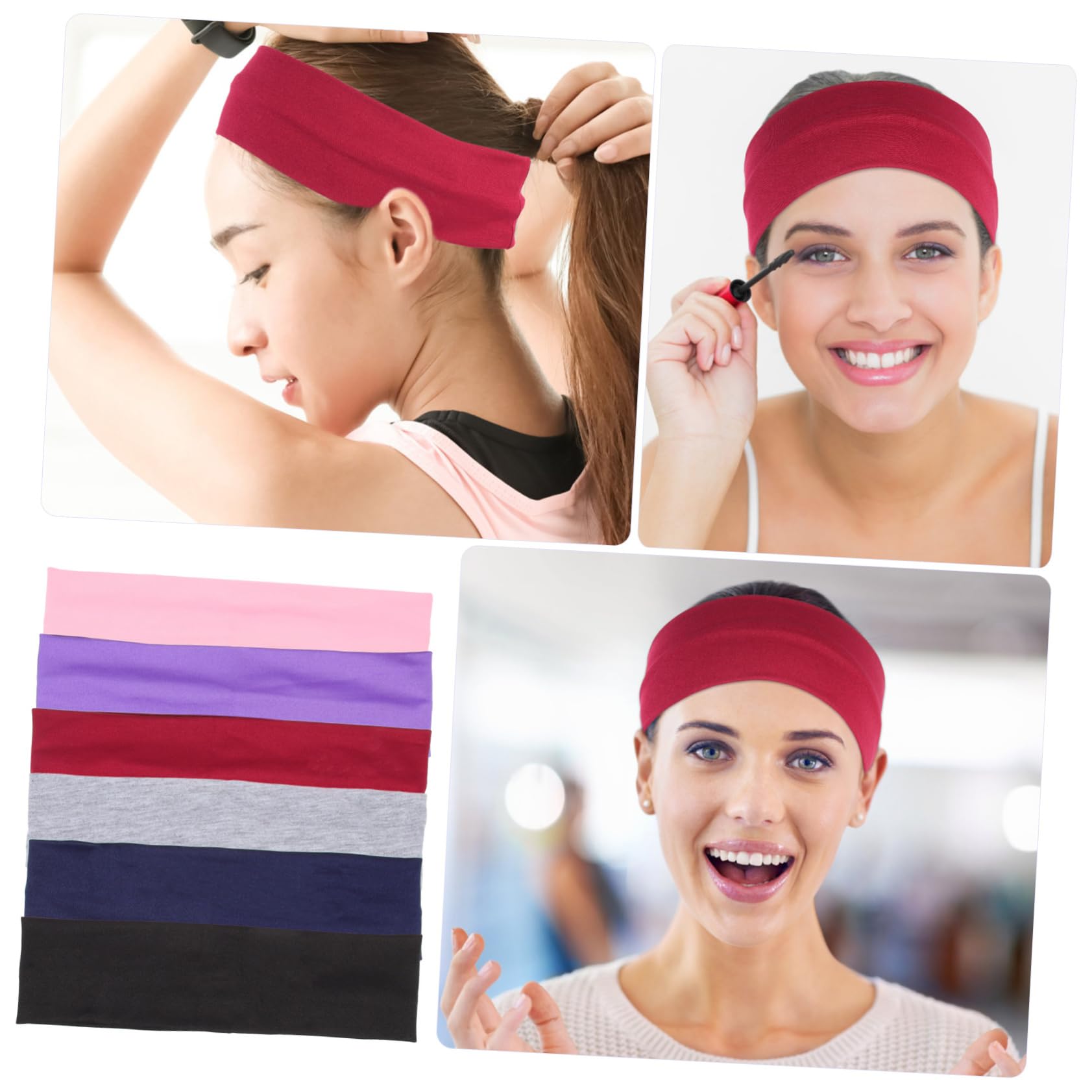 SUPVOX Bandeau De Sport Bandeau Sport Yoga Accessoires Bandeau De Yoga Bandeau Transpiration Bandeau De Tête De Basket-Ball Bandeau De Tête Unisexe Polyester