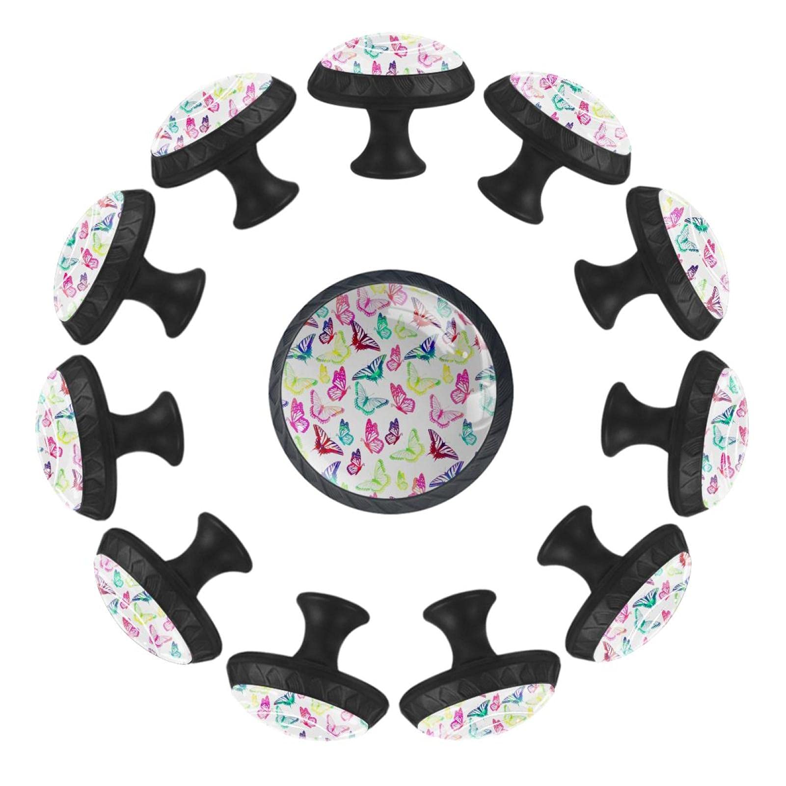 Boutons de tiroir papillons colorés 35 mm pour décorer la chambre d'enfant
