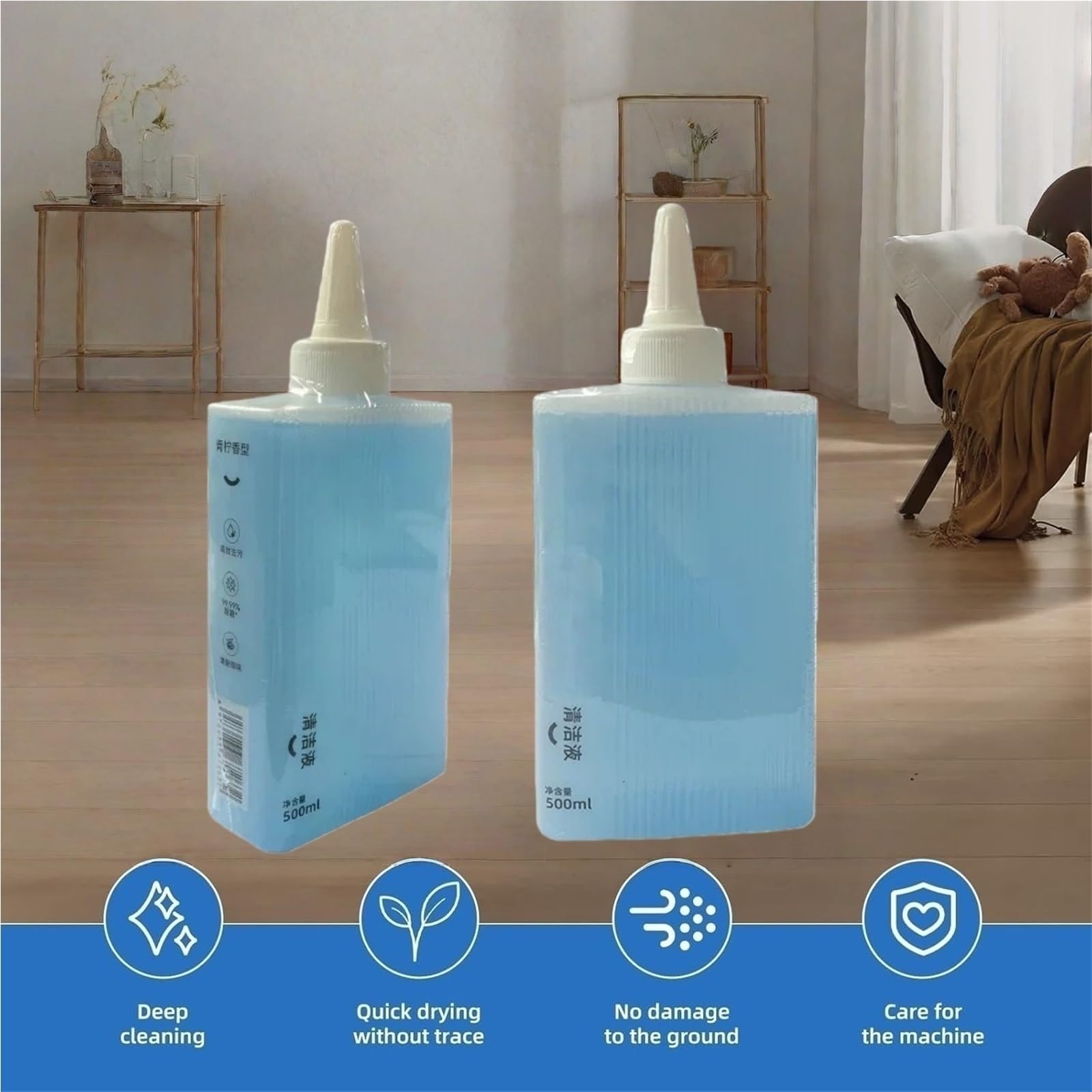 Solución de limpieza de pisos, paquete de 2, Compatible con Dreame H15 Pro/H14 Pro/H13 Pro/H12 Dual, detergente for aspiradora