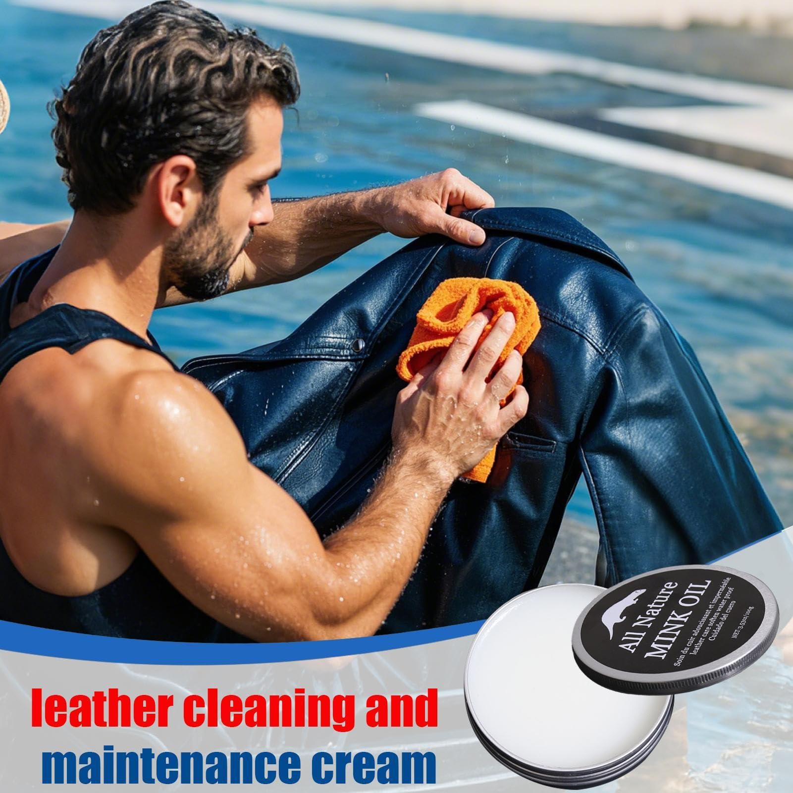 Crema Per Cuoio Rigenerante - 100g Crema Manutenzione Cuoio | Trattamento Mobili, Prodotto Ristrutturante e Balsamo Pulente per Scarpe, Borse e in Pelle