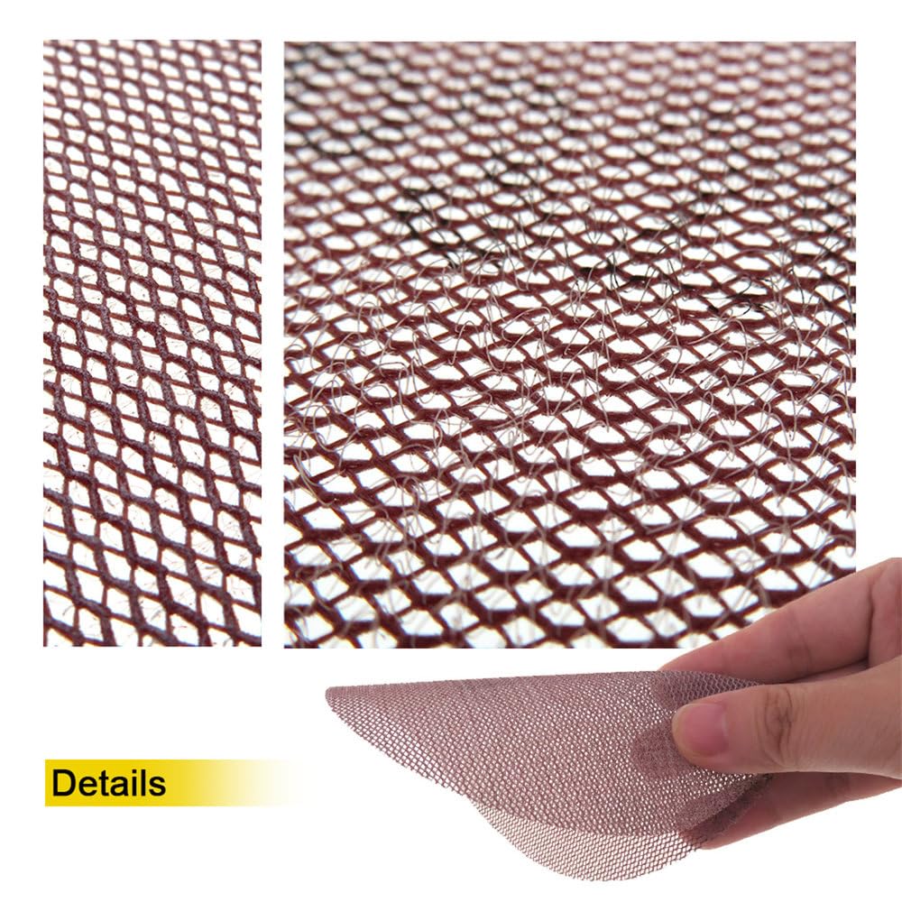 20 Pezzi 5 Pollici 125 mm Maglia abrasiva Dischi abrasivi Senza Polvere Carta vetrata Anti-Blocco molatura a Secco 80 a 600 Grana rimozione e Finitura, 100 125 mm, 20 pez