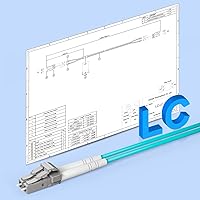 Vista 6 de 10Gtek Cable de conexión de fibra – LC a LC OM3 10Gb/Gigabit multimodo puente dúplex 50/125μm LSZH cable de fibra óptica para transceptor SFP