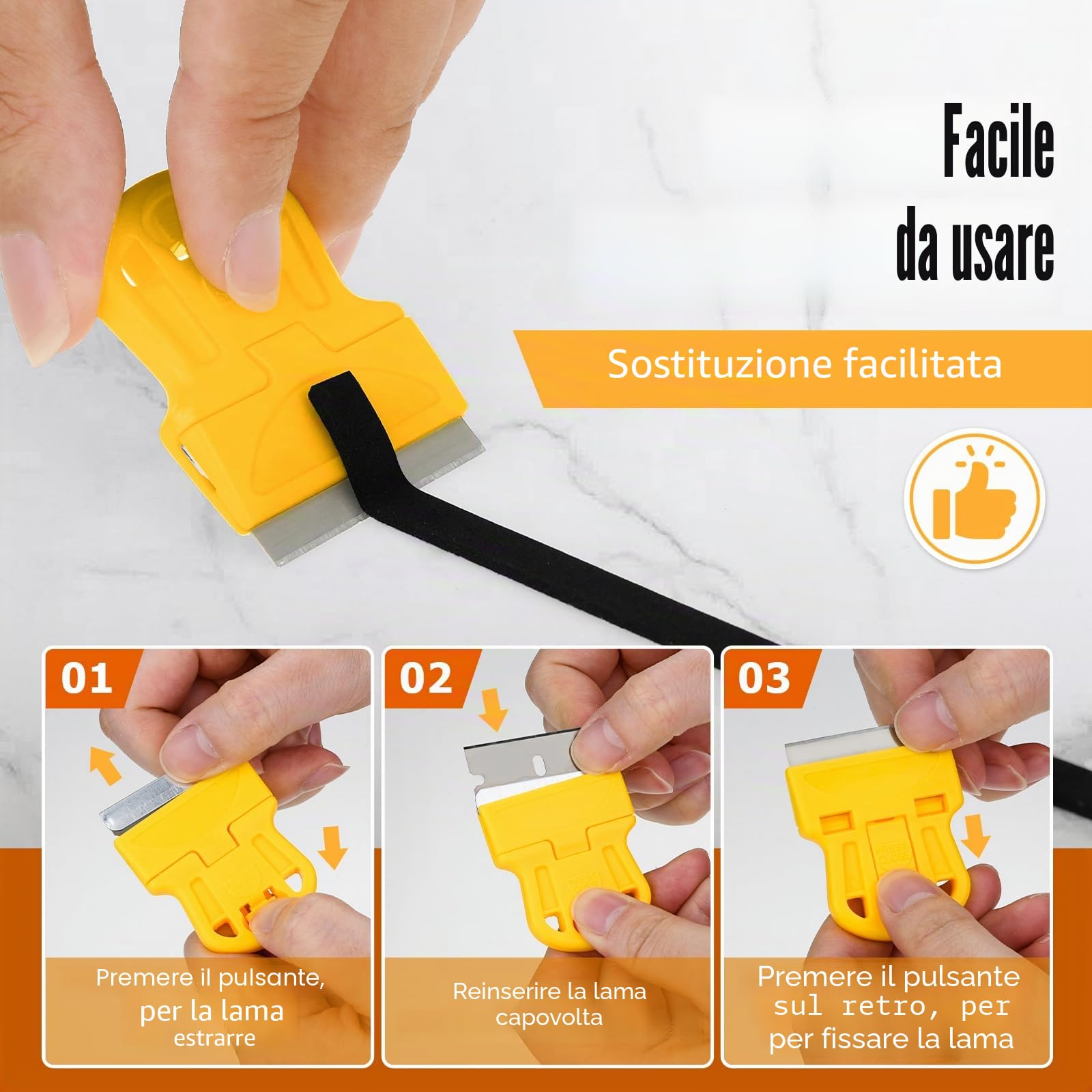 Ancable Nastro sigillante per piano cottura in vetroceramica, 3,3 m x 7 mm x 2 mm, guarnizione per piano cottura in vetroceramica, guarnizione con raschietto, 1 pezzo, nastro di montaggio autoadesivo