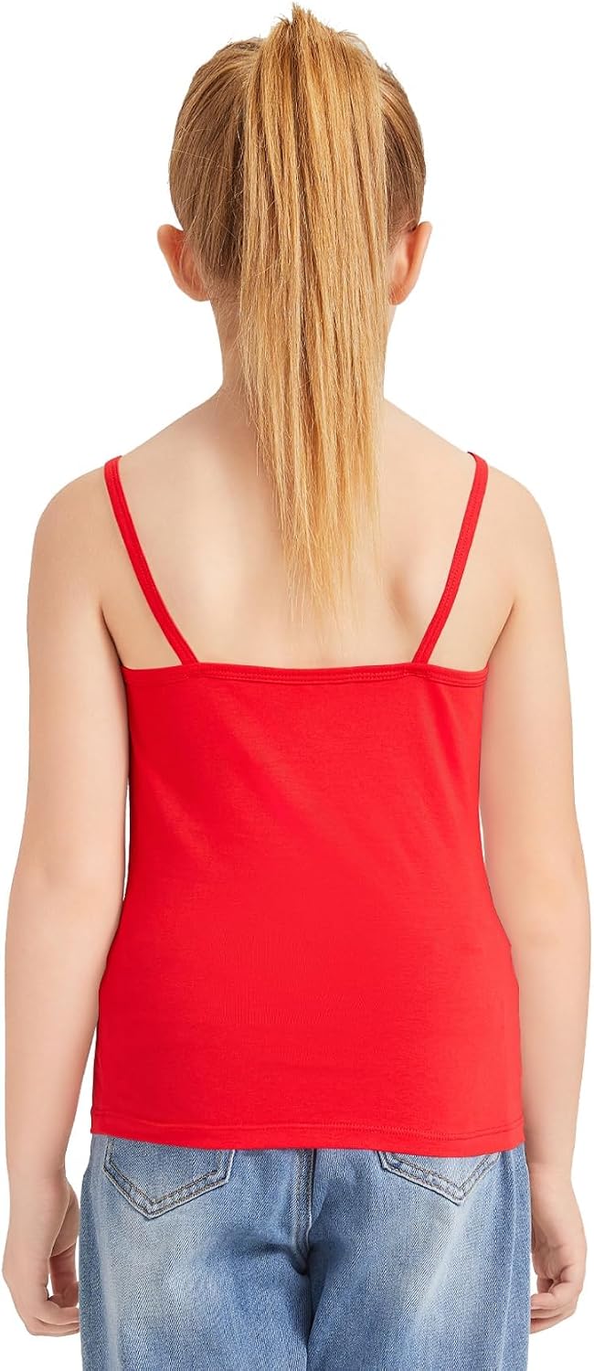 Dreammonkey Girl’s Full Sleeveless Camisole Tank Tops Kids Comfort Breathable Dance Tank Tops(Ages 2T-14Years)