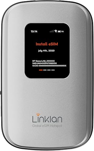 Portable Mobile Hotspot–eSIM Global WiFi Hotspot,No SIM Card/Contract Needed, 16Devices,180+ Countries, Compact Wireless Router for International