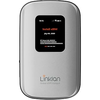 Tragbarer mobiler Hotspot - eSIM Global WiFi Hotspot, keine SIM-Karte/Vertrag erforderlich, 16 Ger&auml;te, &uuml;ber 180 L&auml;nder, kompa