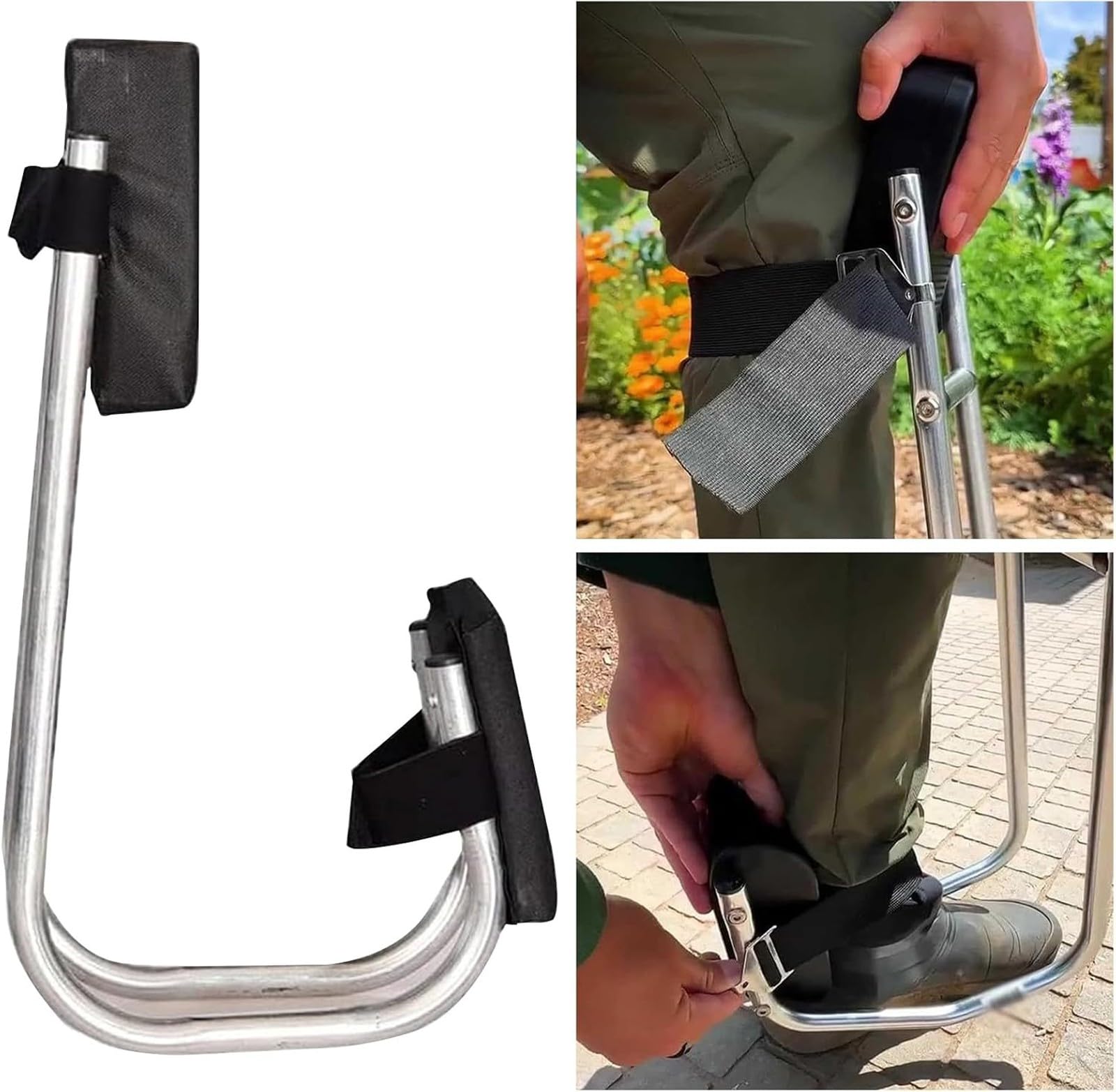 Asiento Rodillas JardineríA, Almohadilla Rodillas ProteccióN Rodillas Y Soporte Tobillos, CojíN Descanso Rodillas JardíN, Herramientas AgríColas Que Ahorran Mano Obra(2 Black)