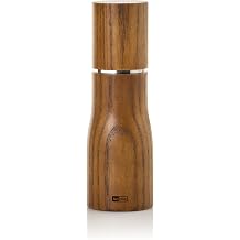 AdHoc MP847 Levo Manual Salt Mill or Pepper Mill, 15 cm, Durable Ceramic Grinder & Elegant Wooden Body, Grinding Results Fine to Coarse, Simple Operation and Elegant, Modern Design Nut Brown