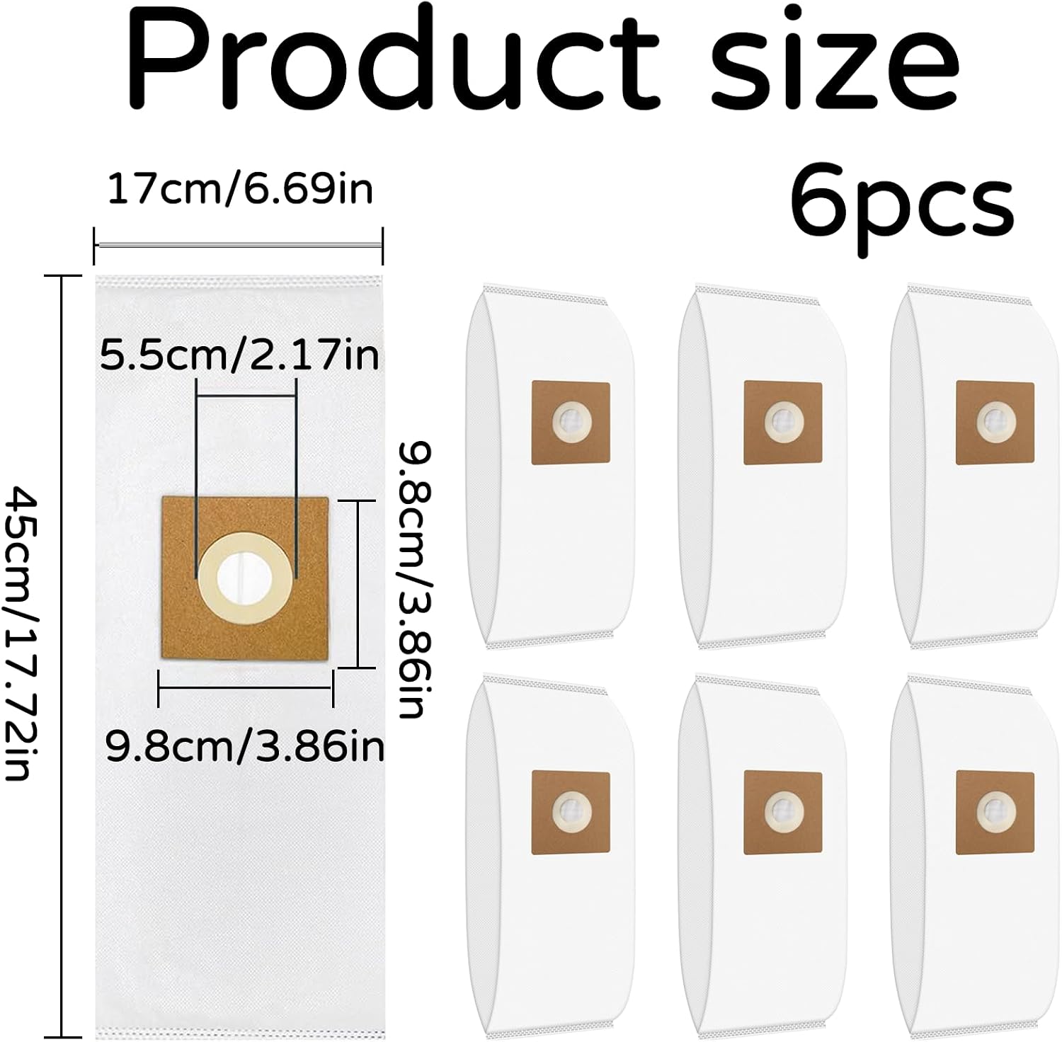 6 Pcs Type Y Vacuum Bags,Vacuum Cleaner Bags,Vacuum Travel Bags,Windtunnel Vacuum Filters,Vacuum Bags,For Windtunnel Upright Style Y, Z, Yz Vacuum Cleaners, Filter Bag 4010100y image 2