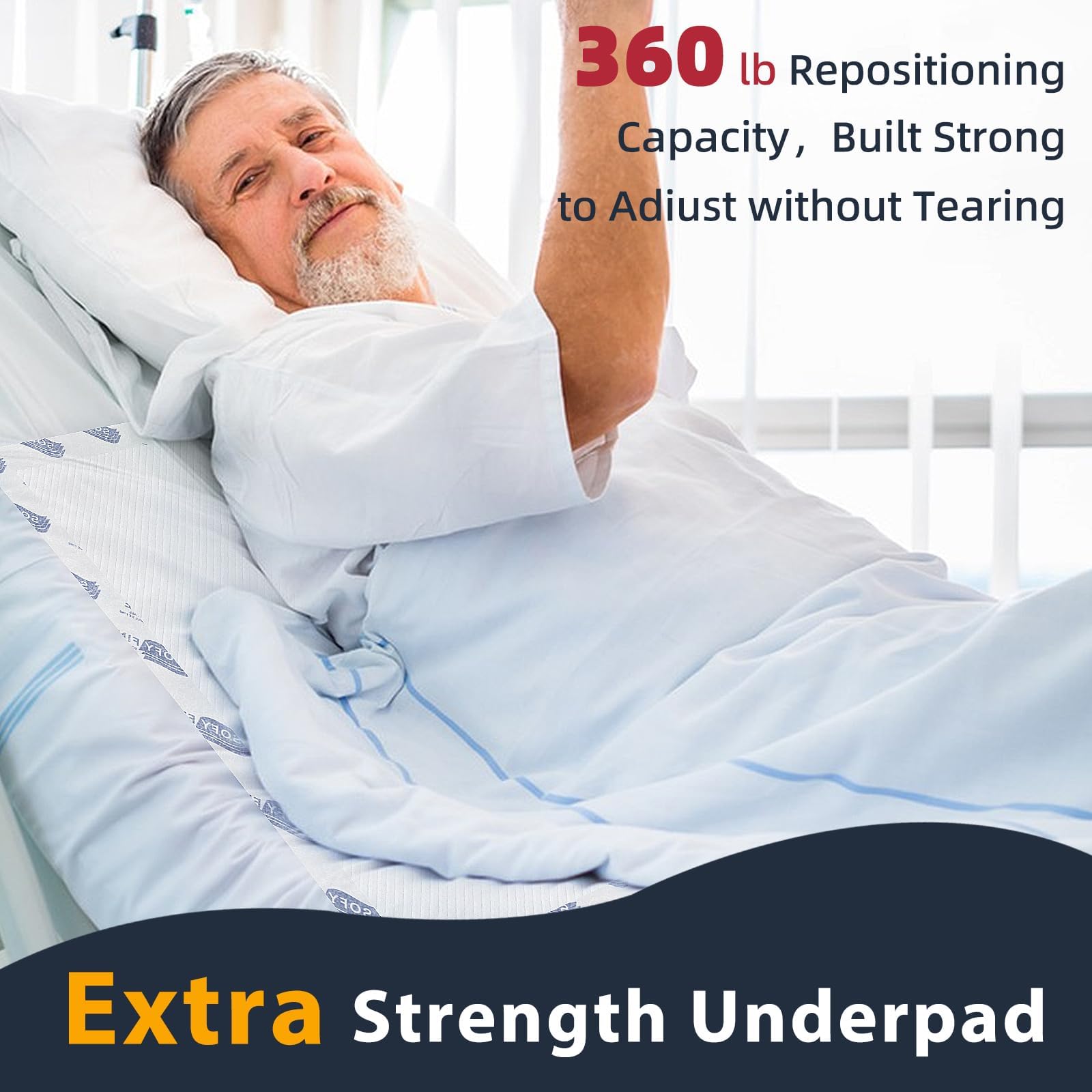 Almohadillas de cama desechables resistentes al desgarro para adultos, para incontinencia, 30 x 36 pulgadas (30 unidades), almohadillas de orina impermeables de alta calidad para ancianos, 10
