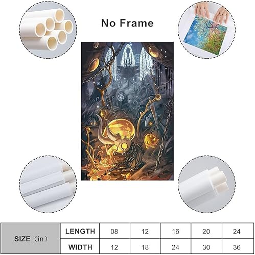 Miniatura 2 de SNKB Póster de caballero hueco, pintura decorativa, lienzo, arte de pared, para sala de estar, dormitorio, 08 x 12 pulgadas (7.9 x 11.8 in)