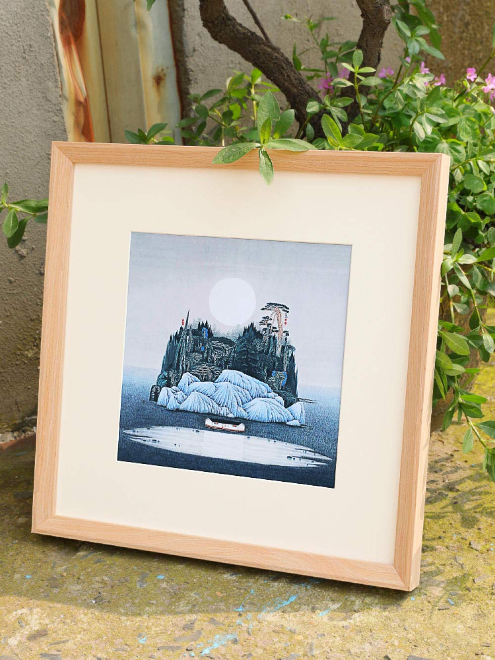Bilderrahmen Personalisiertes Geschenk Massivholz A3 Wand 29,7X42cm Weißes Holz