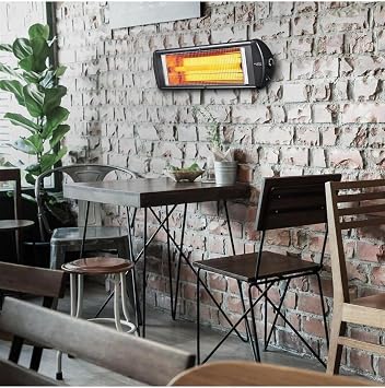 Kumtel Ex 23 Super Ecoray 2300 Watt Infrared Heater Wall Mounted 2300W Easy to Clean Black