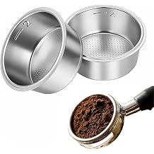 2 Pcs 51mm Portafilter Basket, Espresso Basket for Espresso Machines, Compatible with 51mm Portafilter, Replacement Part, Easy to Clean