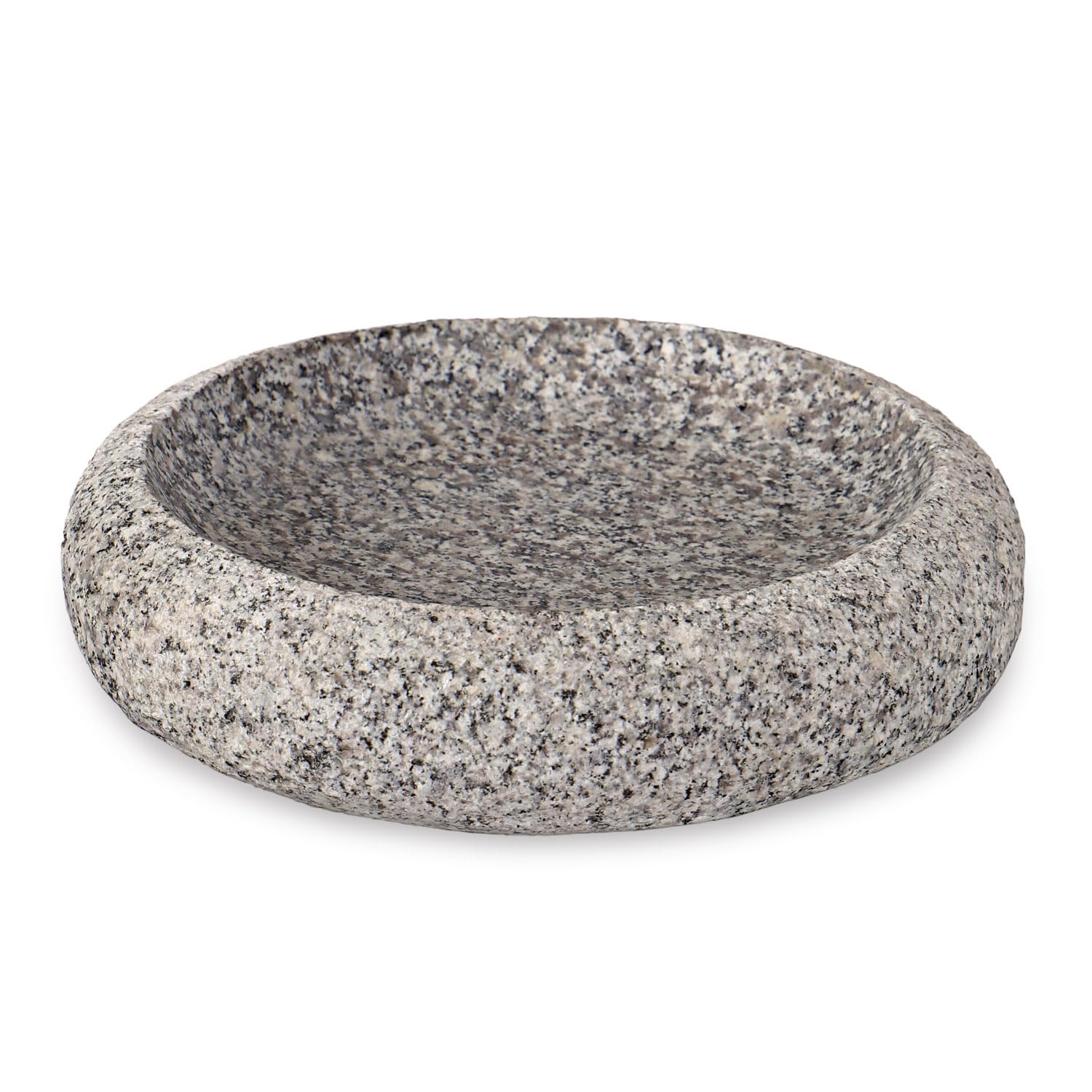 CLGarden Granit Vogelbad Ø 35cm rund Vogeltränke Naturstein Garten Boden Tränke frostsicher Stein