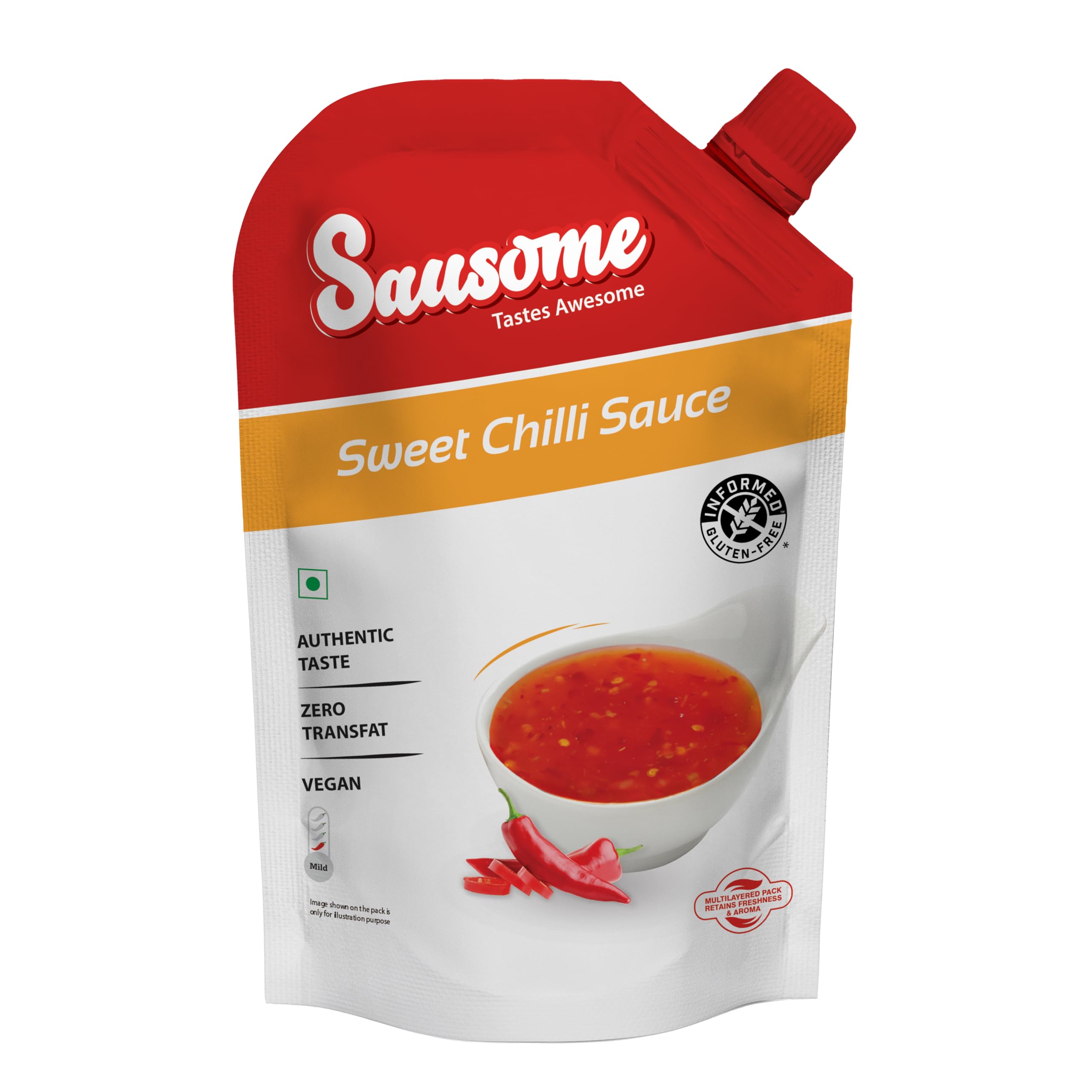 Sausome | Vegan, Gluten-Free, No Added Color | Perfect for Stir-Fries, Dips, Marinades & Cooking | FBA (Pack of 1, Sweet Chilli Sauce)
