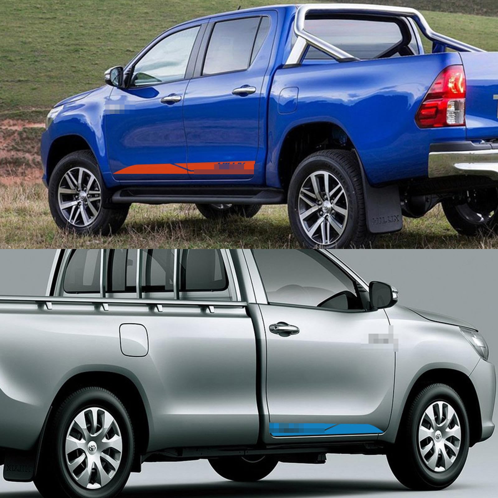 Ciężarówka folia winylowa naklejki boczne drzwi, dla Toyota Hilux Revo Vigo Auto naklejka do samodzielnego wykonania stylizacja sportowa tuning samochodów samochodowych