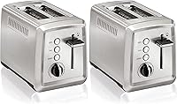 Vista 1 de Hamilton Beach Tostadora de 2 ranuras con ranuras extra anchas, ajuste de bagel, función de expulsión de pan tostado, bandeja extraíble
