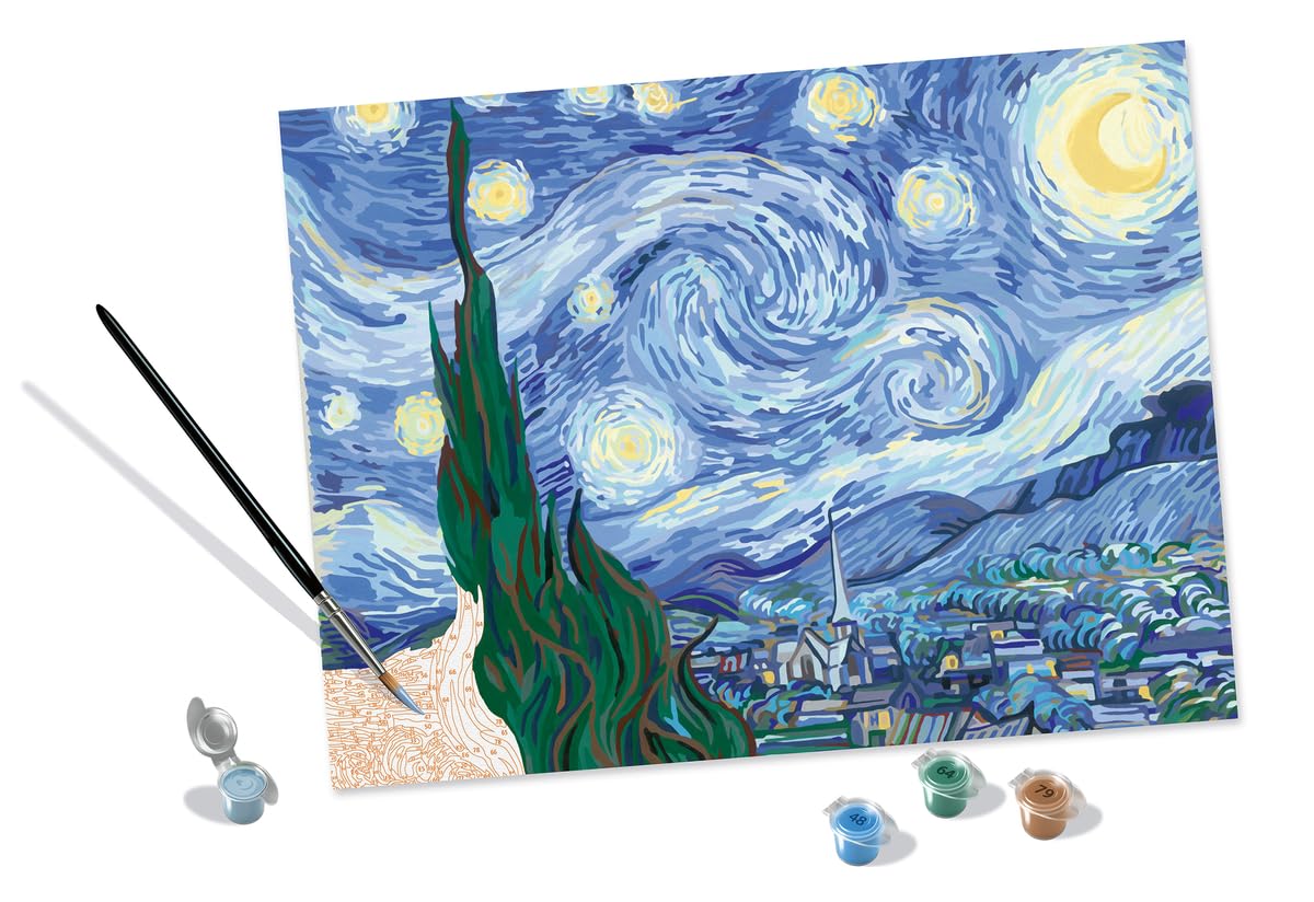 Ravensburger Van Gogh: The Starry Night Paint by Numbers Kit for Adults