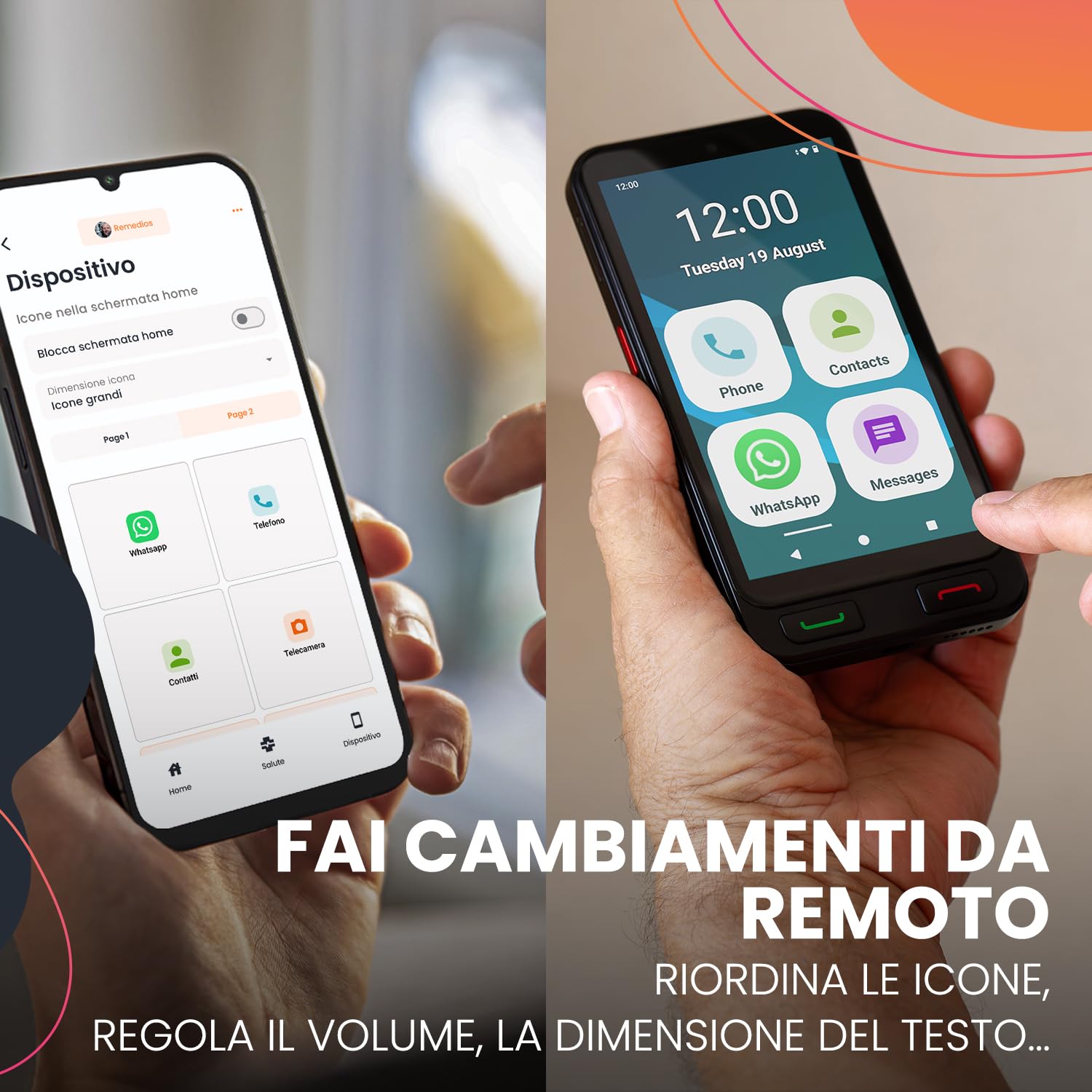 SPC ZEUS 2 + COVER - Smartphone senior, modalità facile, icone XXL, 5" | Compatibile con l'app per controllo/localizzazione remota, tasti fisici, base di ricarica, 64GB, SOS e 2 fotocamere
