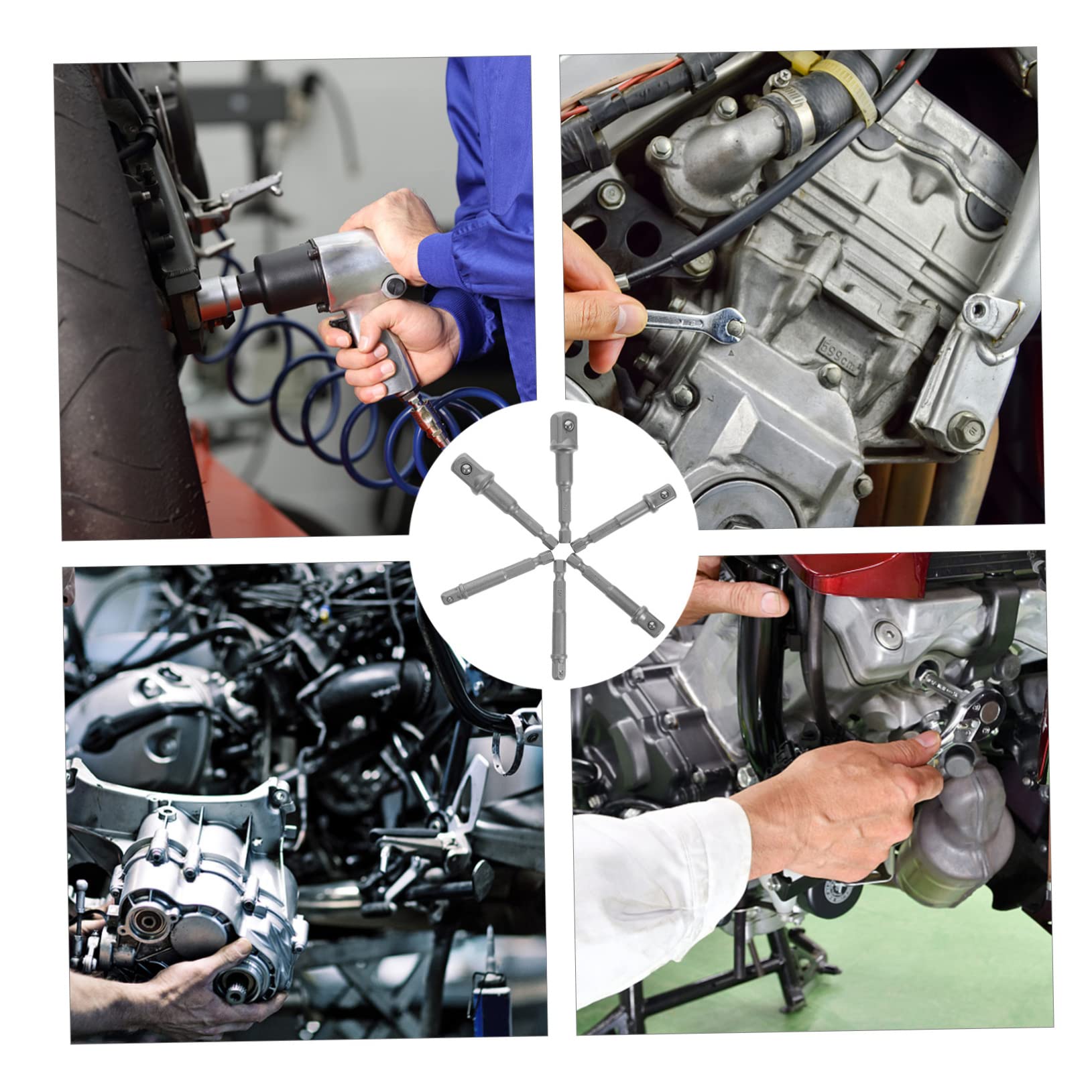 Mipcase 5 Set Adattatori Per Bussole Da Trapano in Acciaio Include Adattatori Robusti E Facili Da Installare Per Uso Industriale E Meccanico 6 Pezzi*5