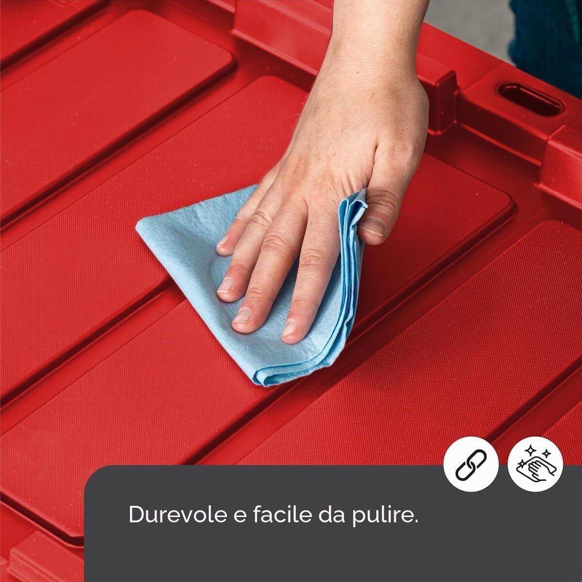 Iris Ohyama, Scatole Pieghevoli, 100L, Set di 3, Nero, Compact, Solido, Impilabile, Per Garage, Scaffali, Scatola Organizer, Plastica, Contenitore, UTB-27