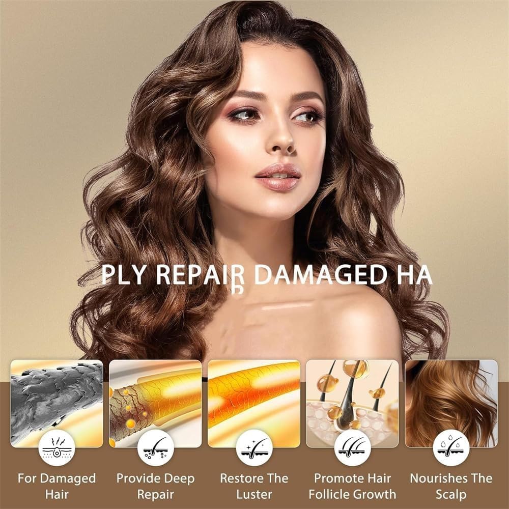 Huile de Batana pour la Croissance des Cheveux, Pâte d'huile de Batana 100% brute, Shampoing anti-chute, Renforce les cheveux naturellement, Prévient les frisottis, Convient à tous types de cheveux